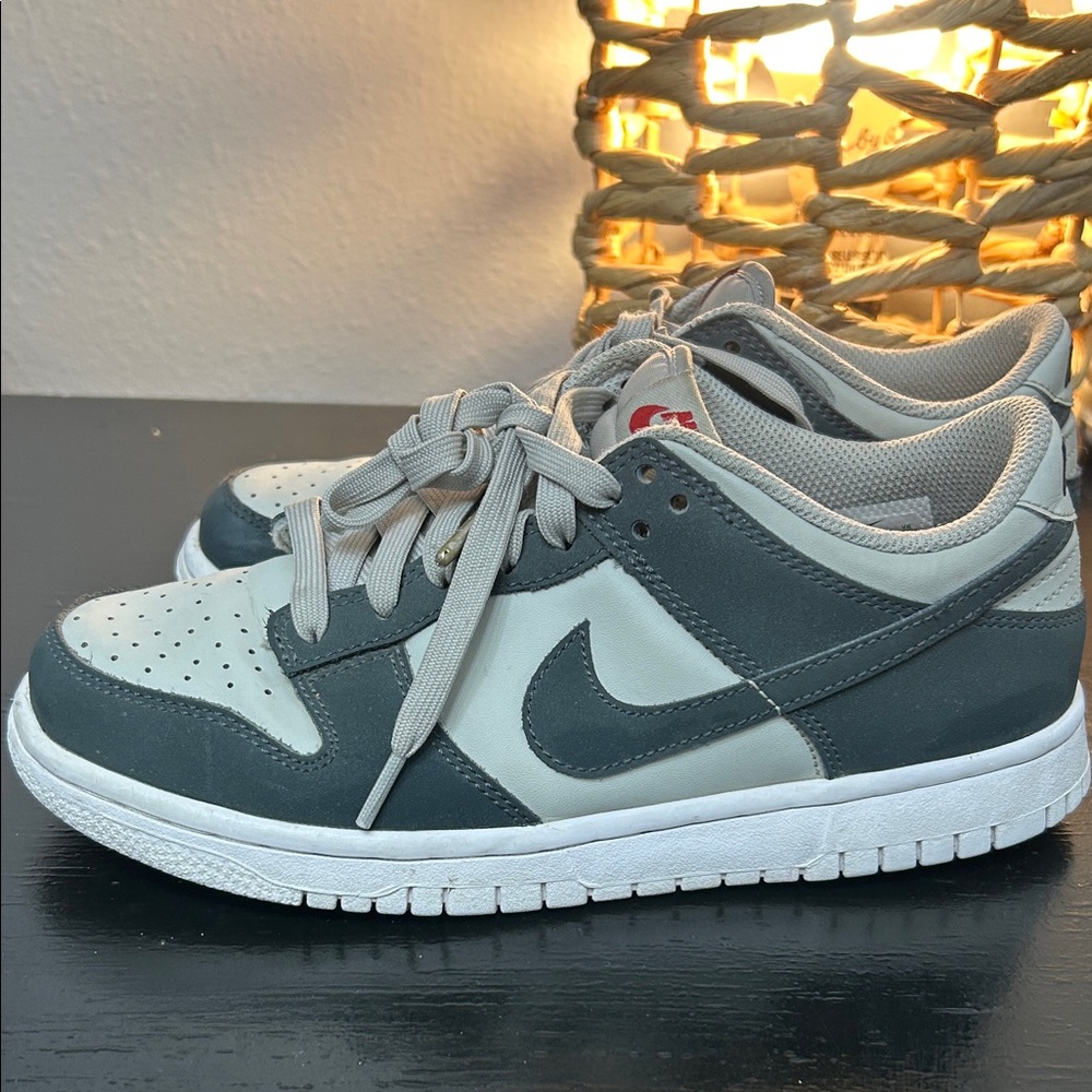 Nike Kids Dunk Low in Dark & Light Gray